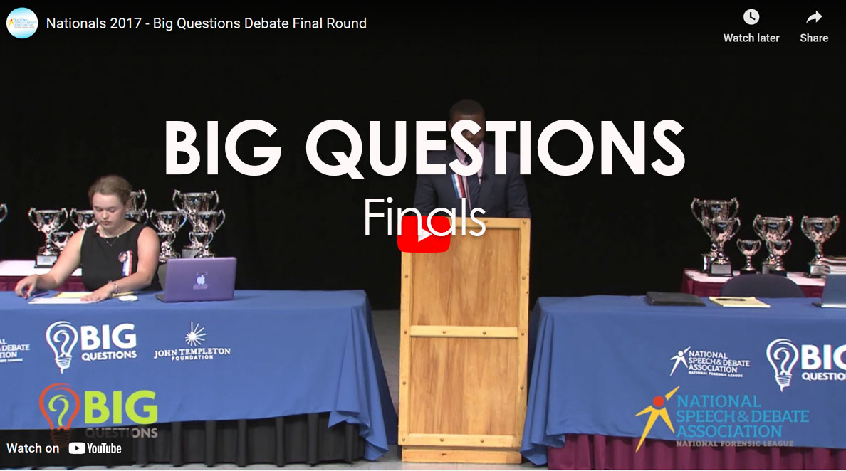 2017 Big Questions Final Rounds