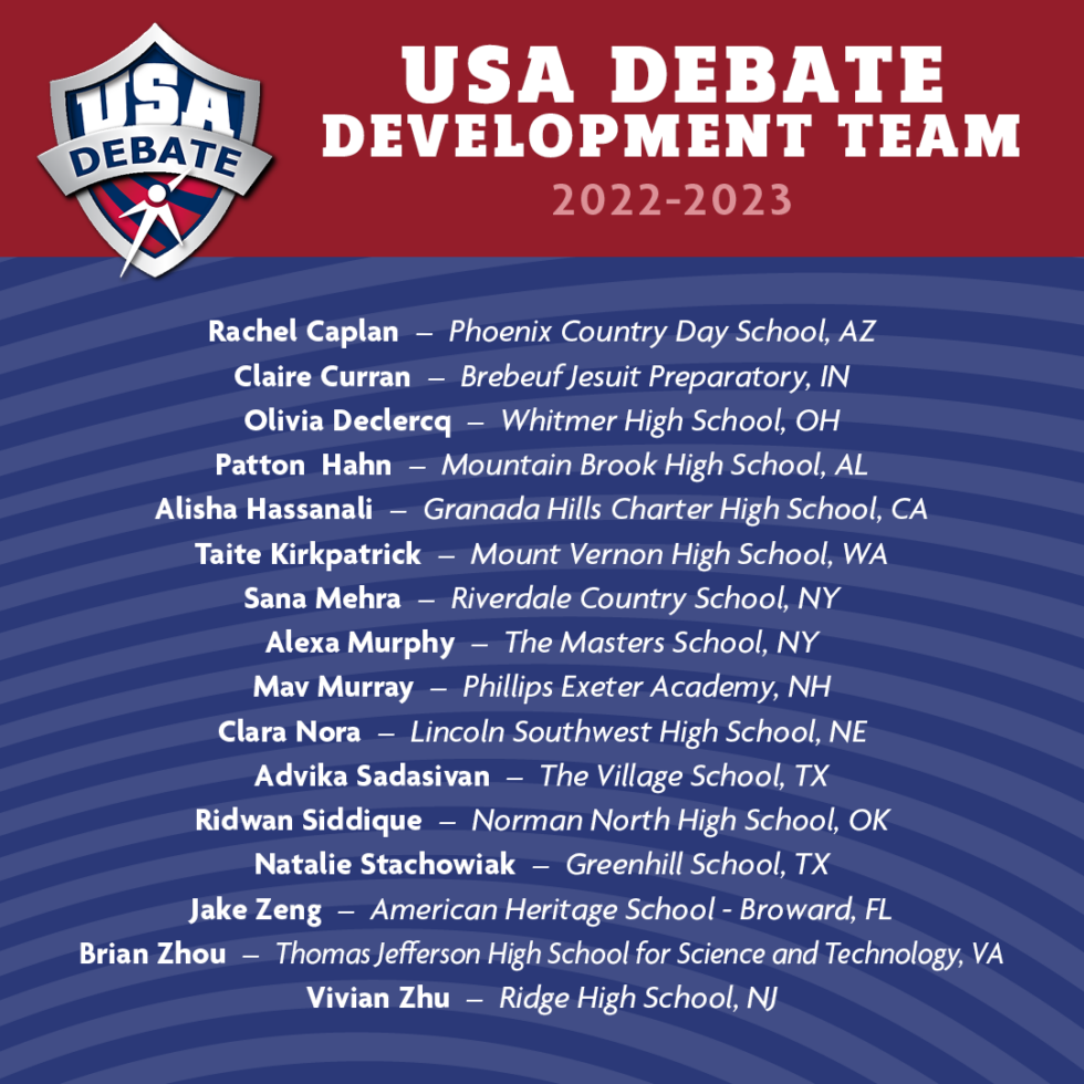 USA Debate National Speech & Debate Association