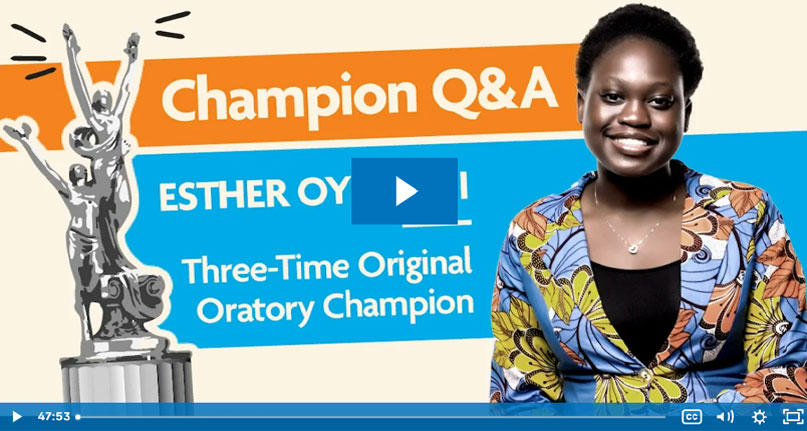 Champion Q&A Esther Oyetunji (OO)