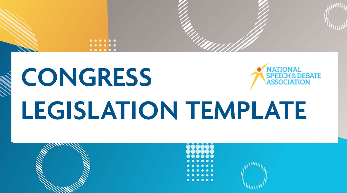 Congress Legislation Template