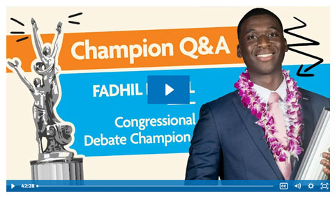 Champion Q&A: Fadhil Lawal Congressional Debate Champion