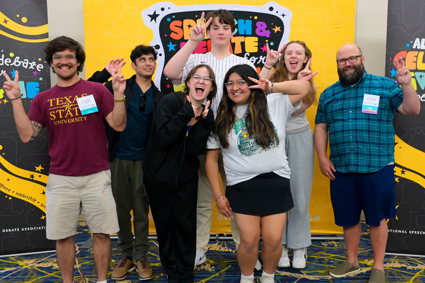 Group of people posing at the National Tournament