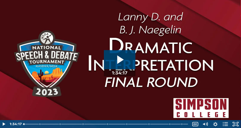 Nationals 2023 – Dramatic Interpretation Finals<br />
