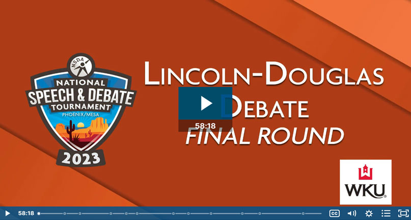 Nationals 2023 – Lincoln-Douglas Debate Finals<br />
