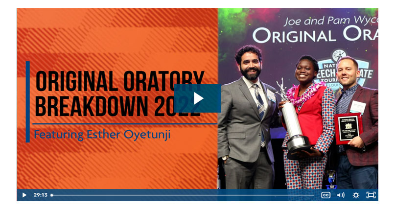 Original Oratory Breakdown 2022 - Esther Oyetunji