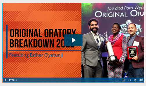 Original Oratory Breakdown - Esther Oyetunji 2022