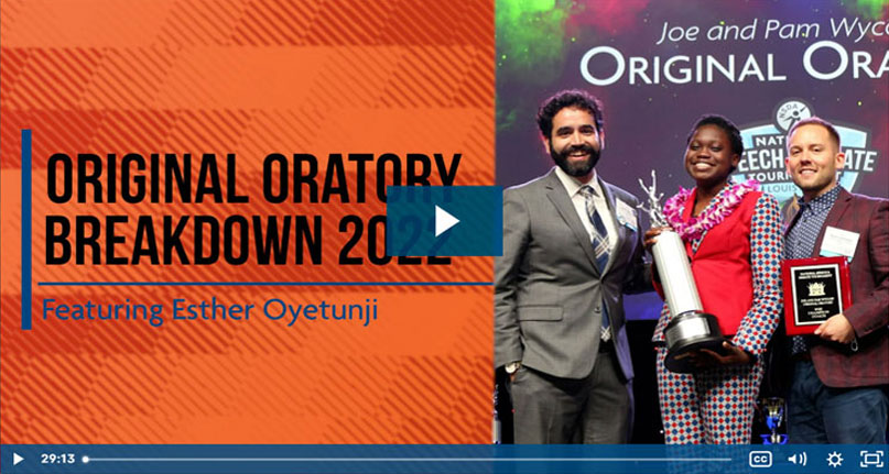 Original Oratory Breakdown Esther Oyetunji 2022