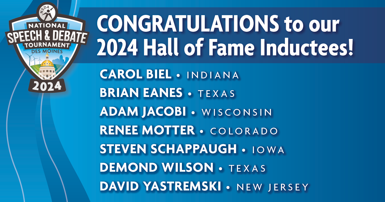 Congratulations to our 2024 Hall of Fame Inductees!